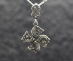 Celtic Wolf Heads swastika Pendant