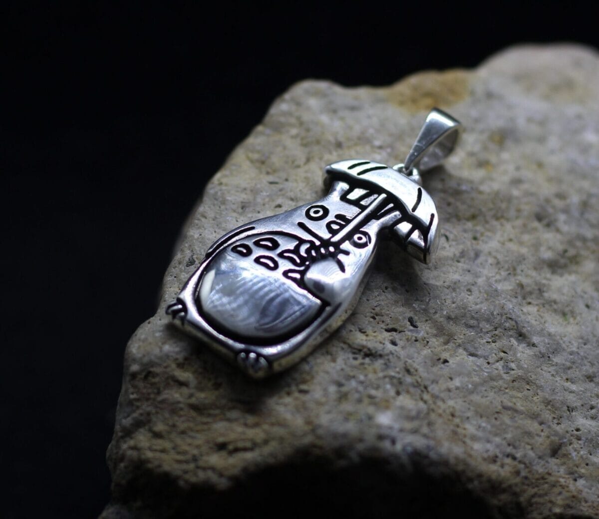 Totoro with Umbrella Pendant - Image 1