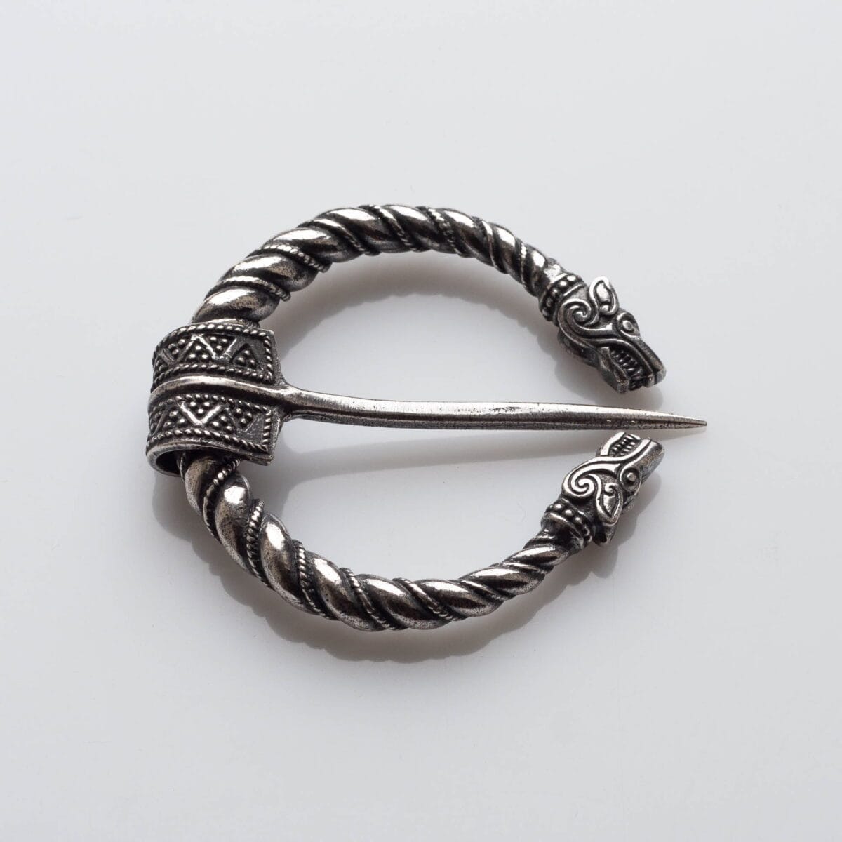 Wolf Heads Medieval Fibula Brooch - Image 8