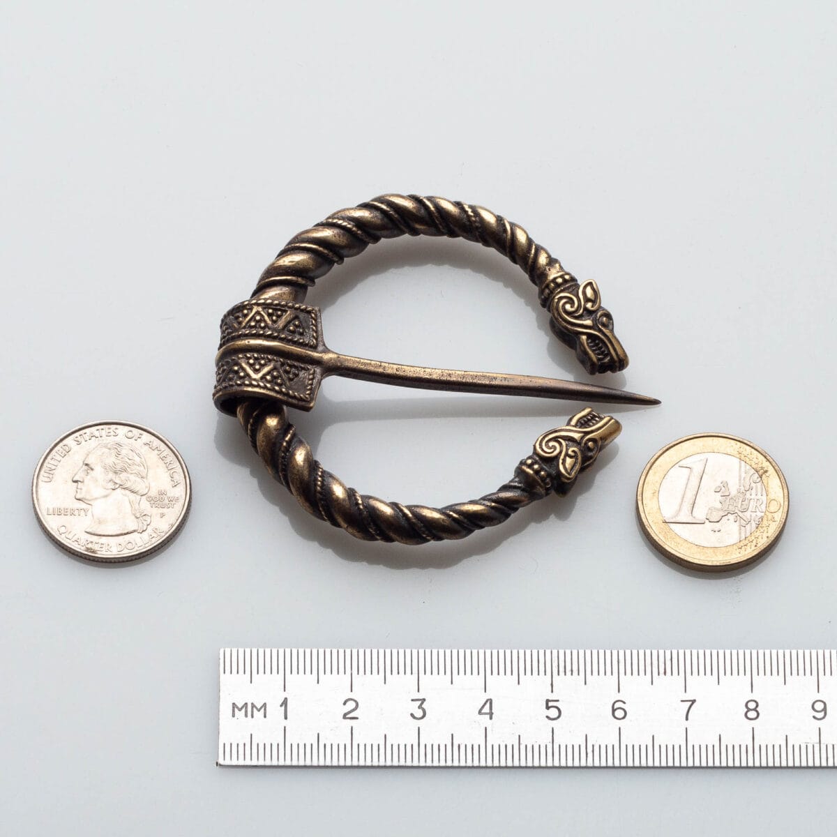 Wolf Heads Medieval Fibula Brooch - Image 5