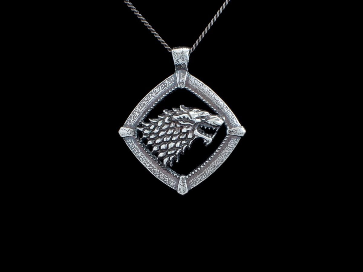House Stark Direwolf Pendant - Image 1