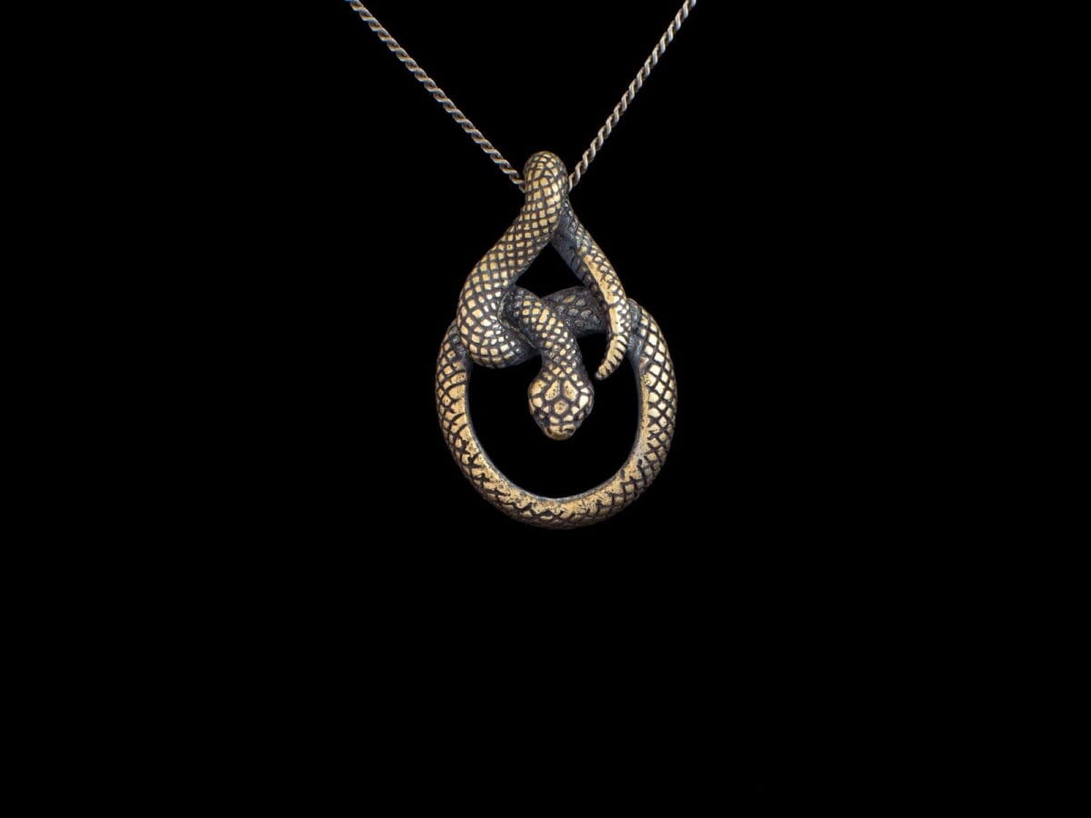 Coiled Snake figure Pendant - Image 2