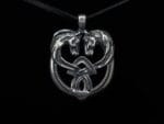 Two Horses head profile Pendant