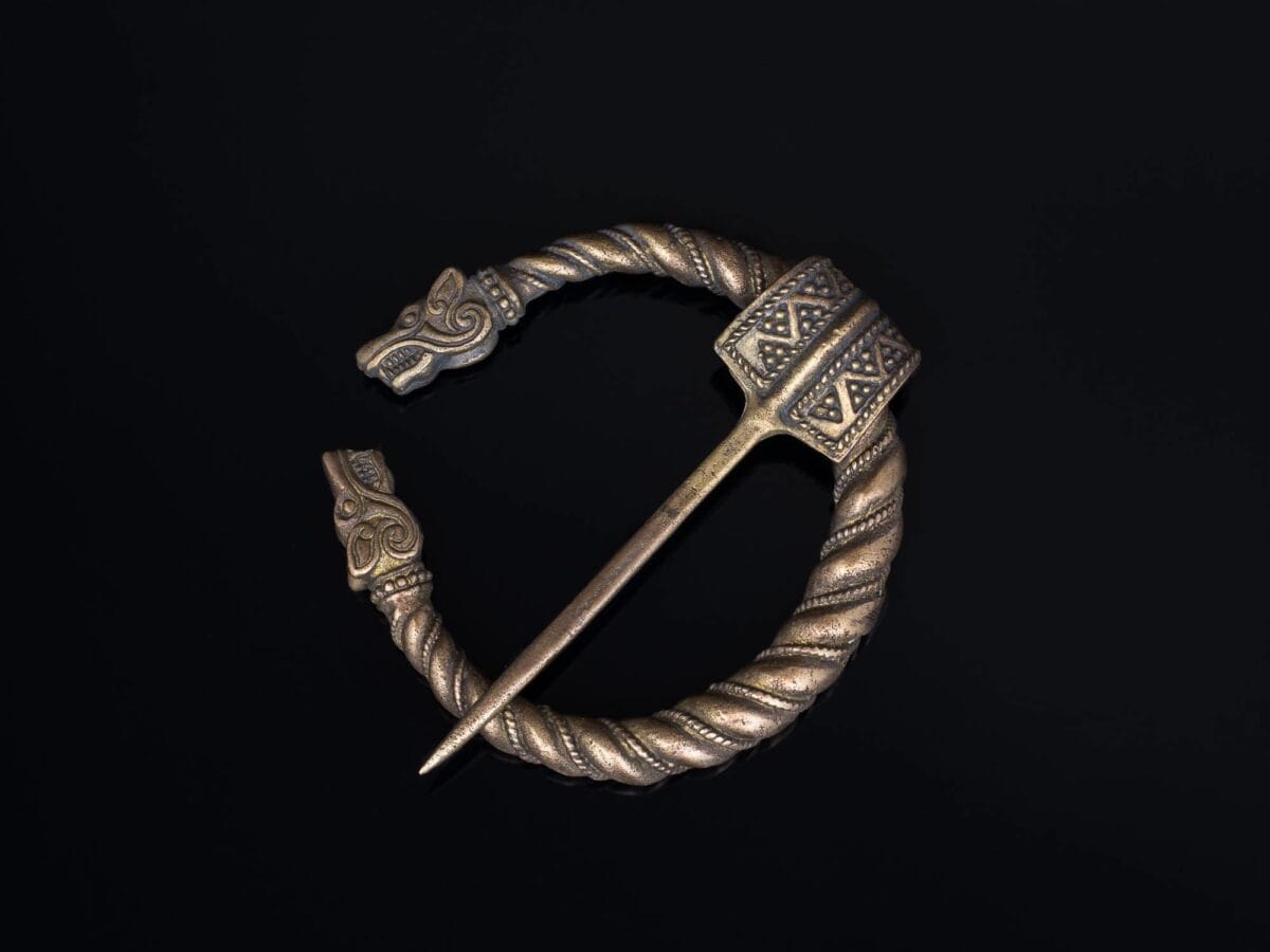 Wolf Heads Medieval Fibula Wolf Heads Medieval Fibula Brooch - Image 1