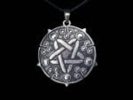 White wolf companion Medallion Yennefer Pendant