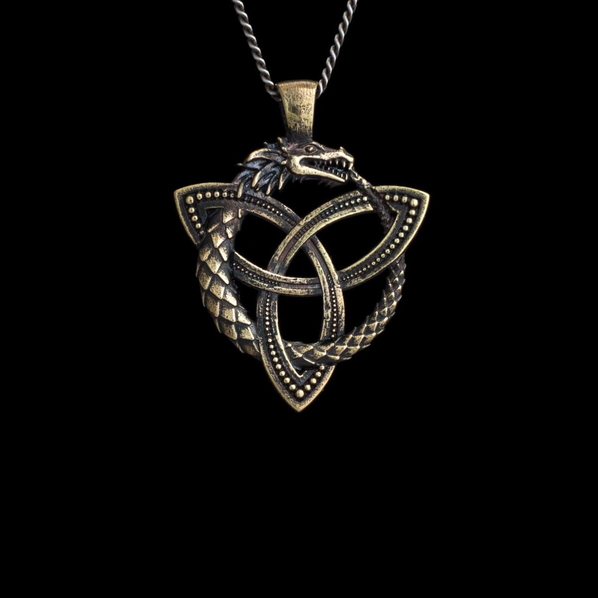 Triquetra triskele Ouroboros Pendant - Image 6