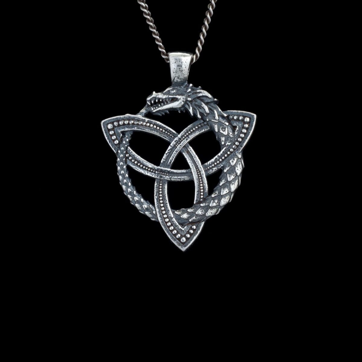 Triquetra triskele Ouroboros Pendant - Image 5
