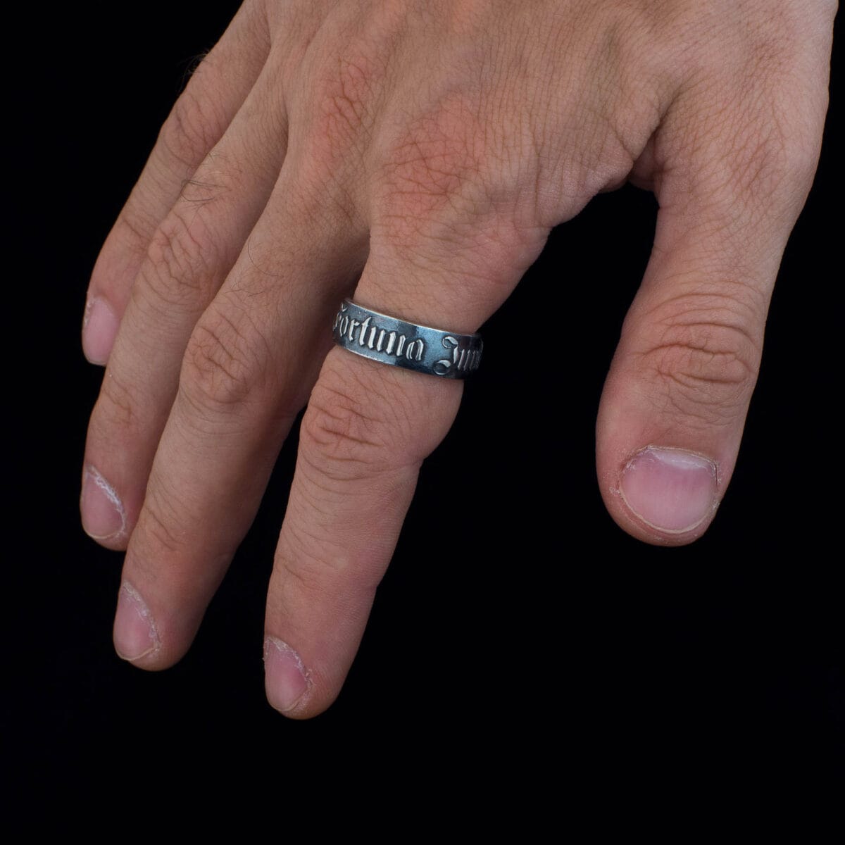 Audaces Fortuna Juvat latin phrase ring - Image 5