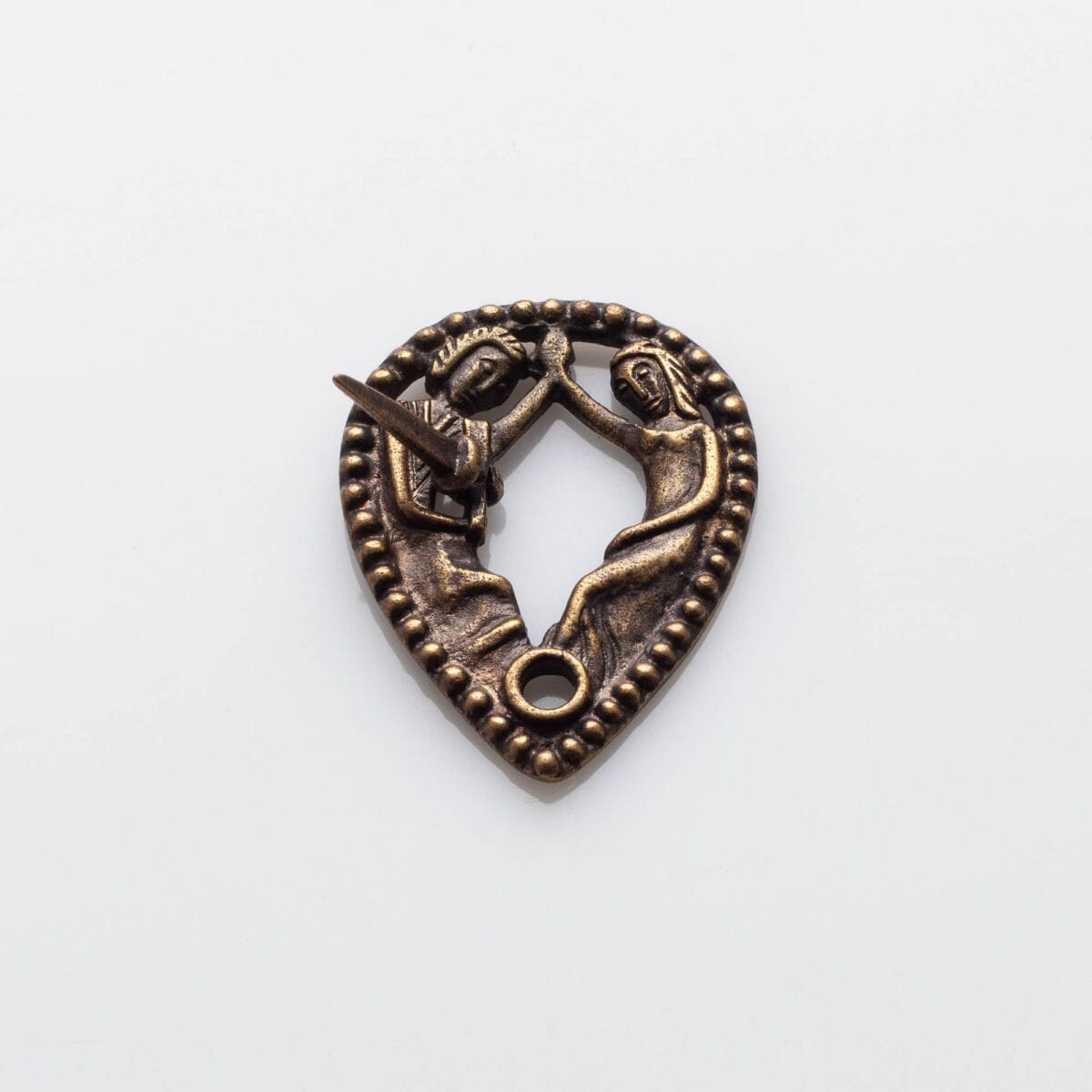 Tristan and Iseult Medieval Fibula Brooch - Image 9