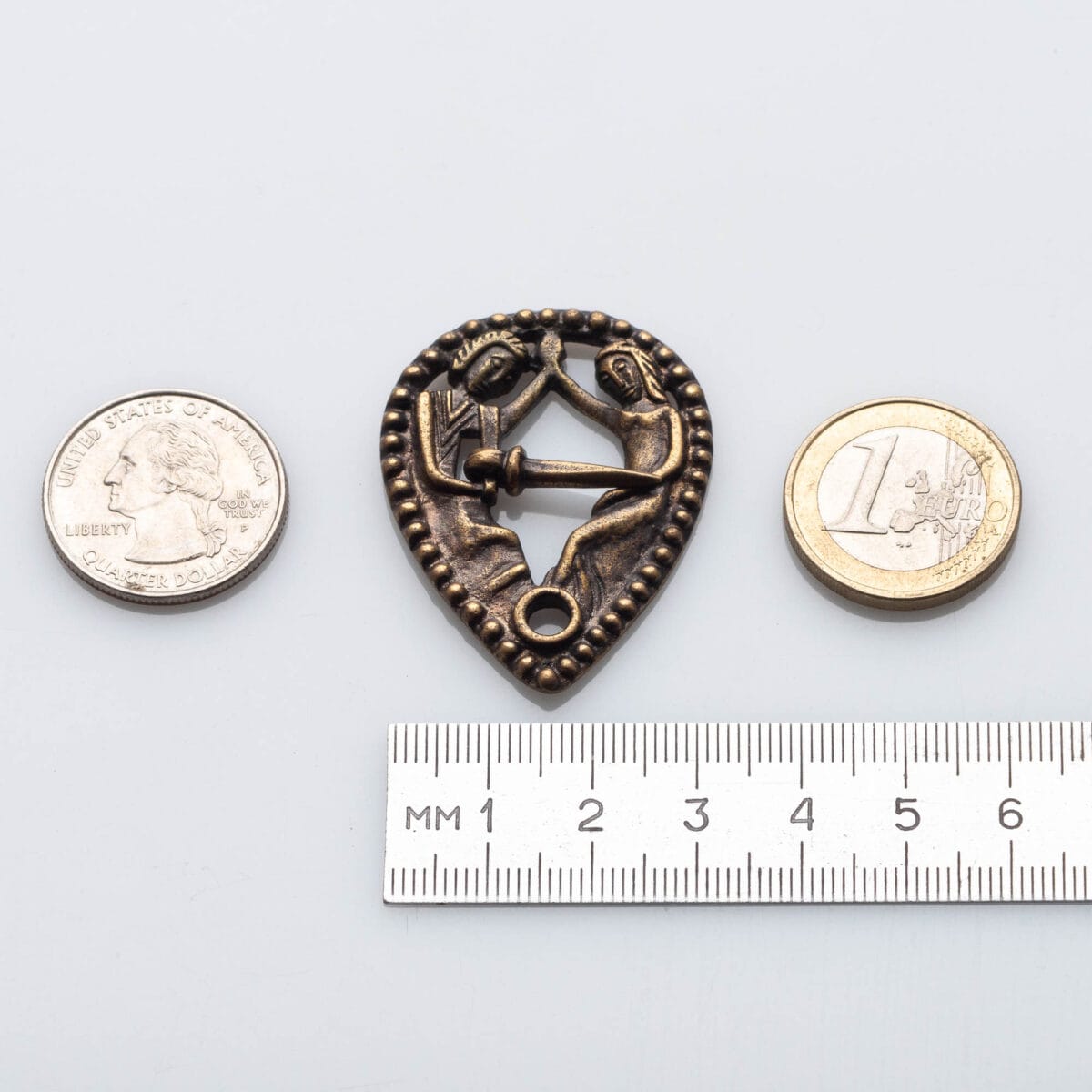 Tristan and Iseult Medieval Fibula Brooch - Image 10