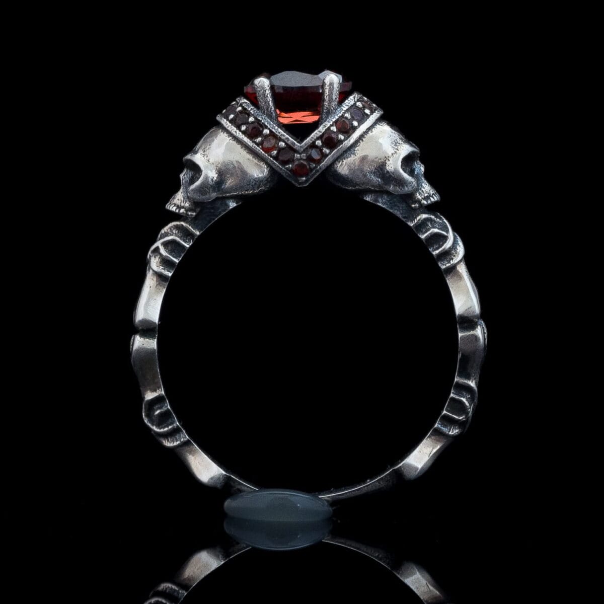 Skull in Crown Stacking Ring - Image 2