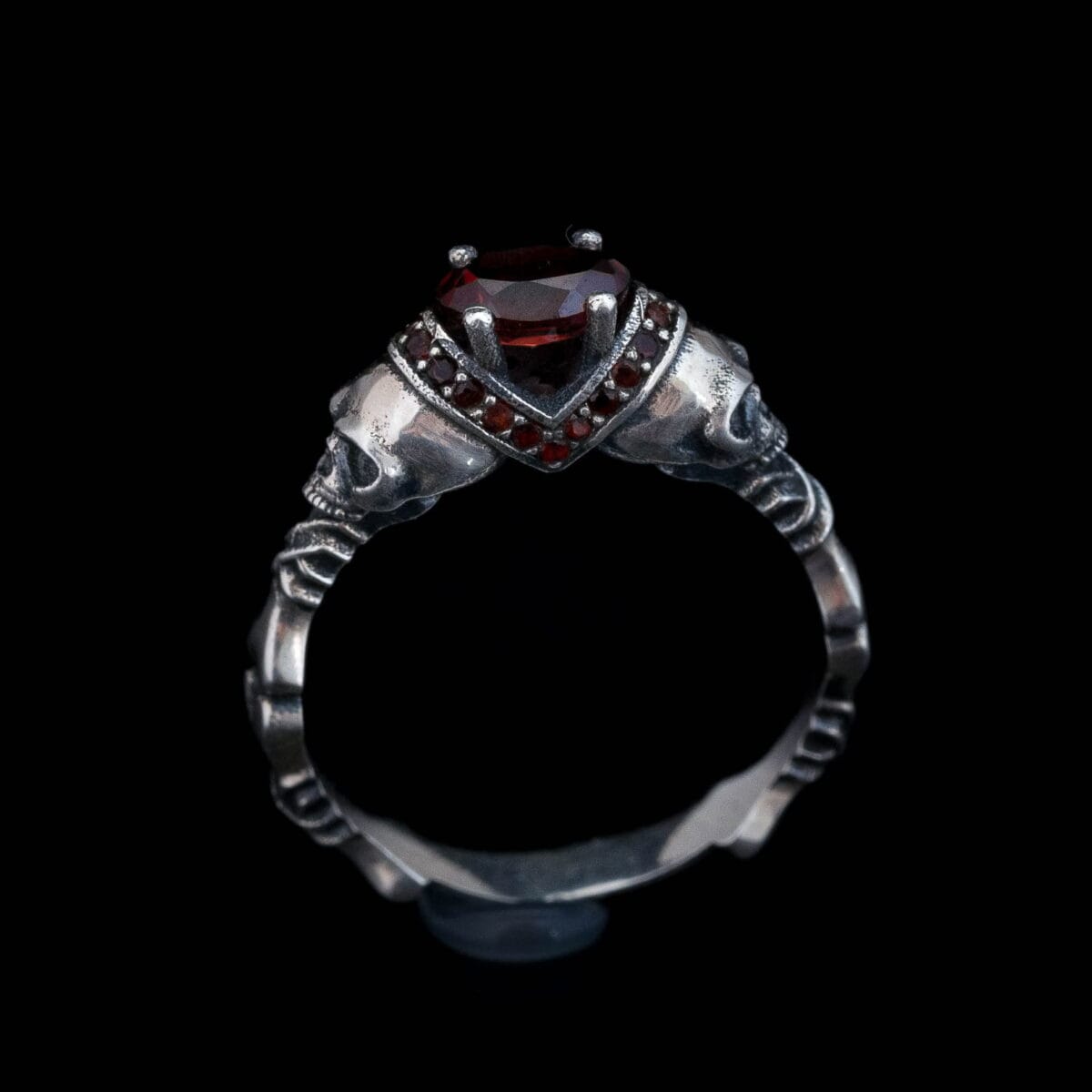 Skull in Crown Stacking Ring - Image 3