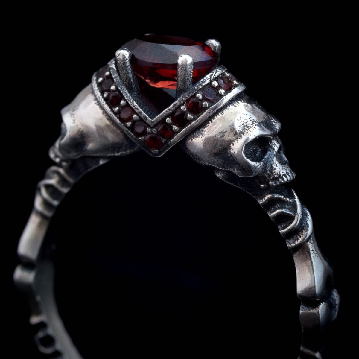 Skull in Crown Stacking Ring - Image 4