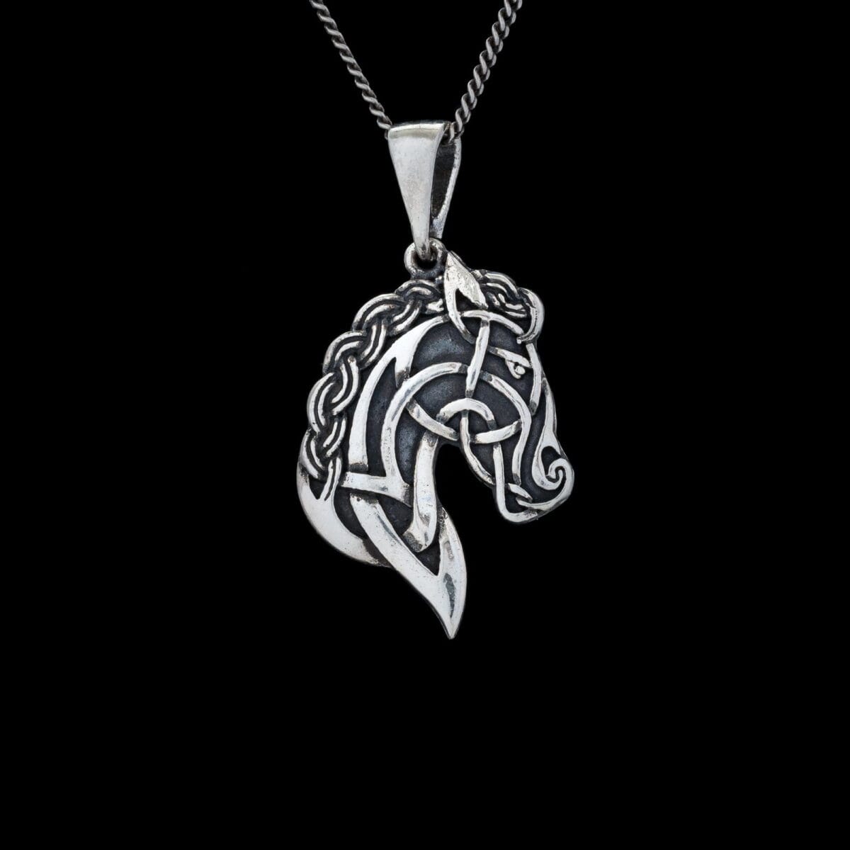 Ethnic Horse Pendant Celtic knot Horse head Pendant - Image 1