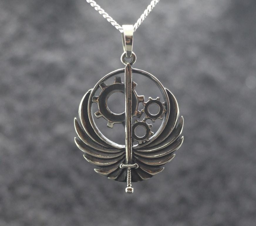 Fallout Brotherhood of Steel jewelry Pendant (3) Fallout Brotherhood of Steel Pendant - Image 1