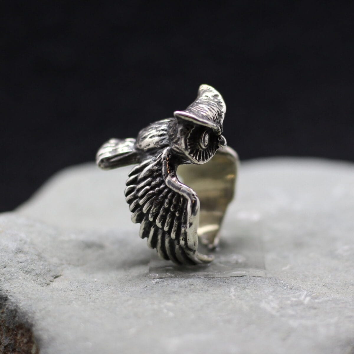Owl Ring. Forest owl on finger ring - Image 6