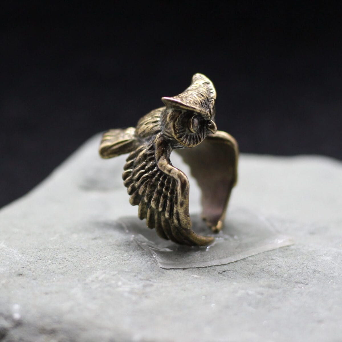 Owl Ring. Forest owl on finger ring - Image 4