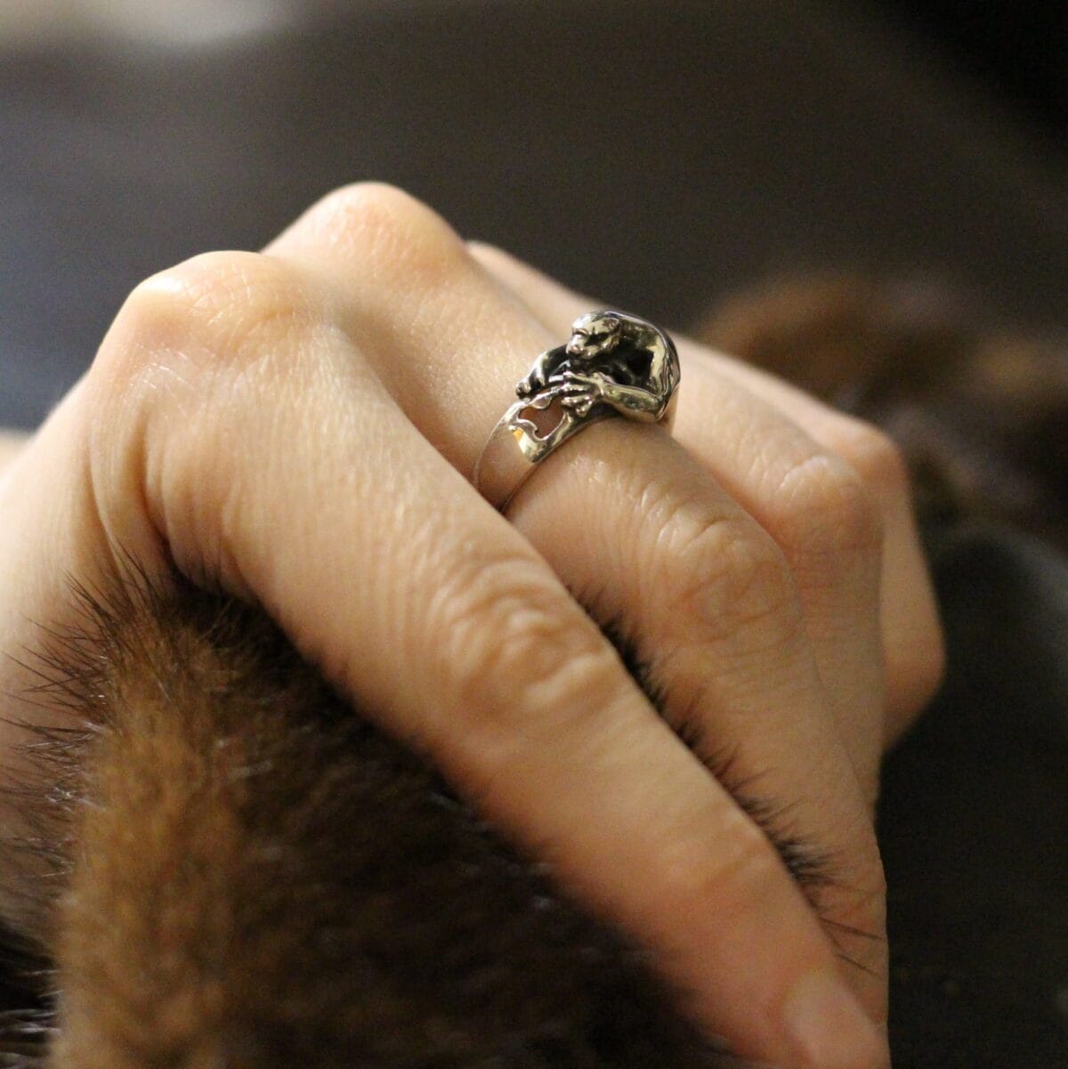 Panther Ring. Black panther. Attacking panther - Image 3