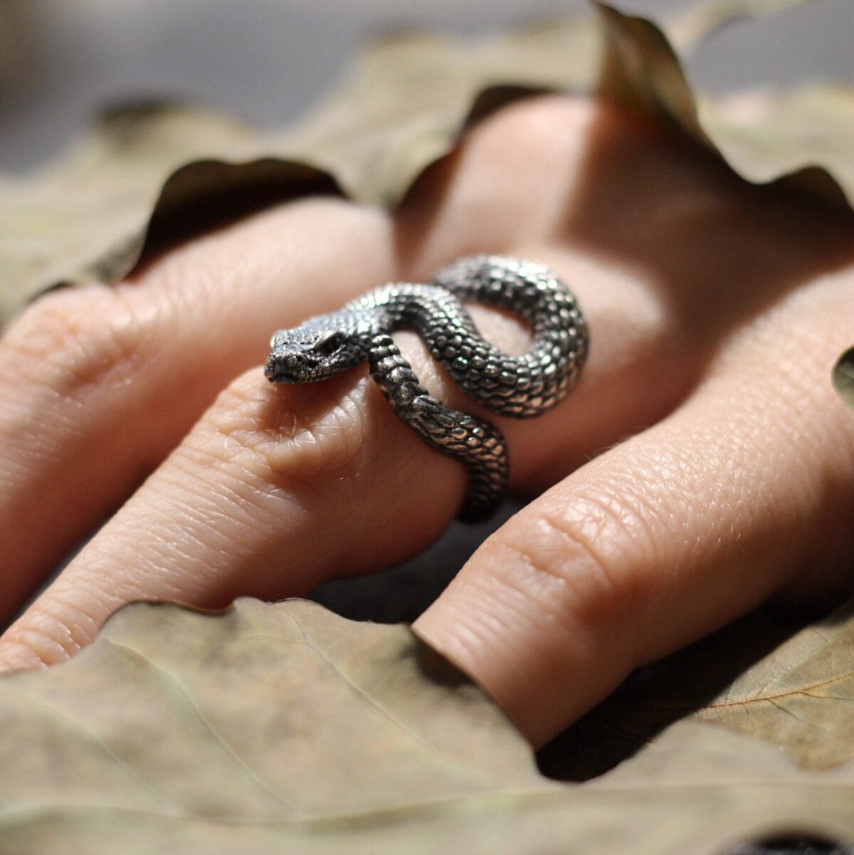 Attacking rattlesnake ring. Snake ring - Image 4