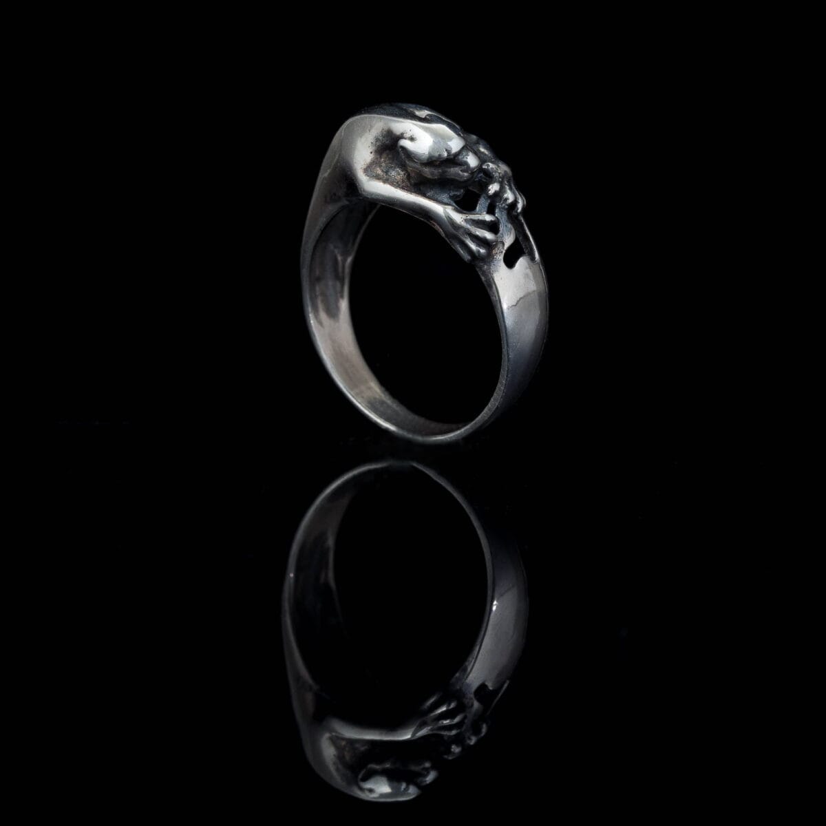 Panther Ring. Black panther. Attacking panther - Image 2