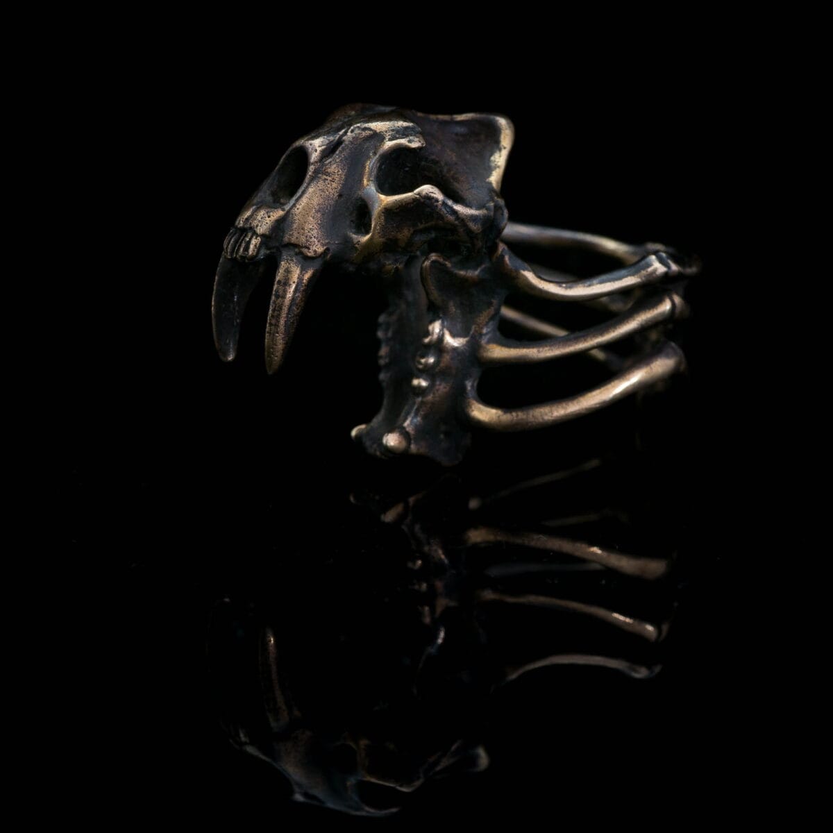 Saber-Toothed Tiger Skull Ring - Image 8