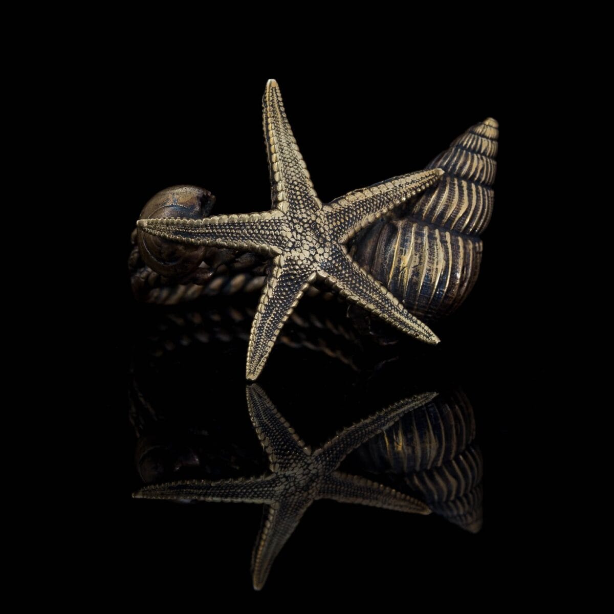 Starfish shell rope sea lover Ring - Image 2