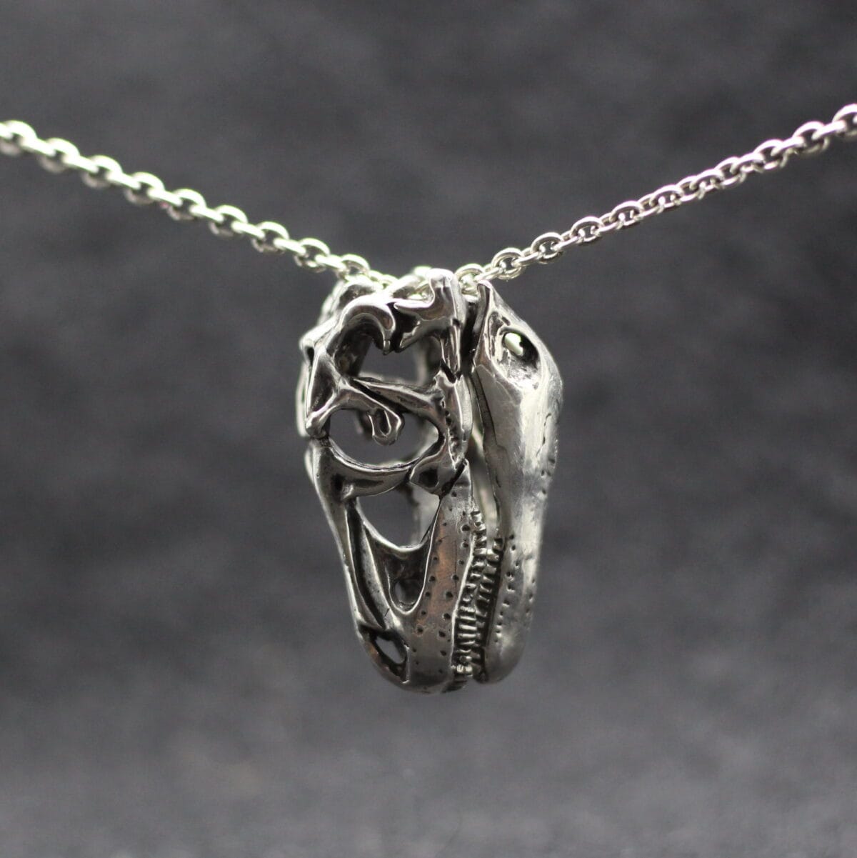 Tarbosaurus Tyrannosaurus dinosaur skull pendant - Image 1