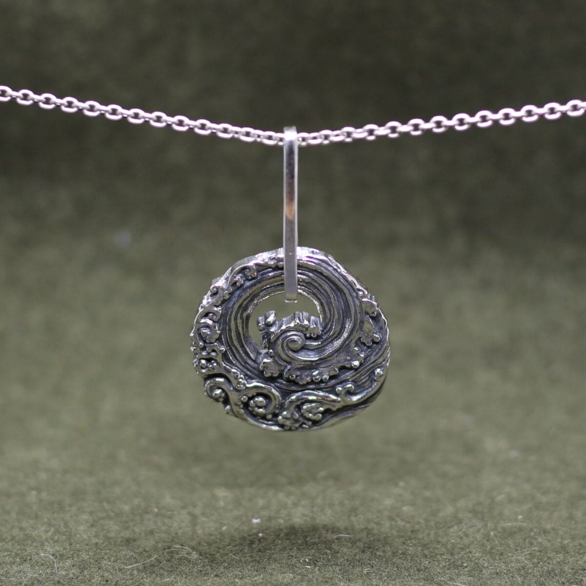 Ocean sea storm wave symbol pendant - Image 4