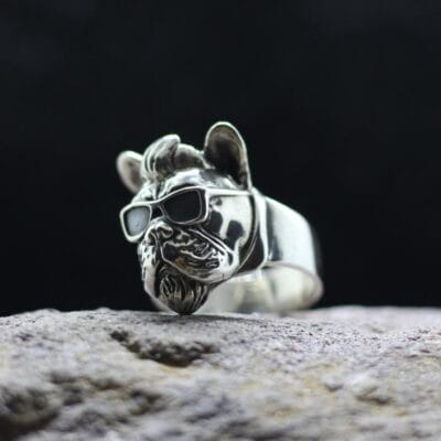 Pug-dog Hipster in sunglasses Trendy mod Pug